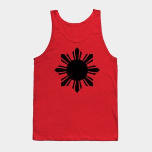 Filipino Vintage Philippines Sun Black Flag Tank Top